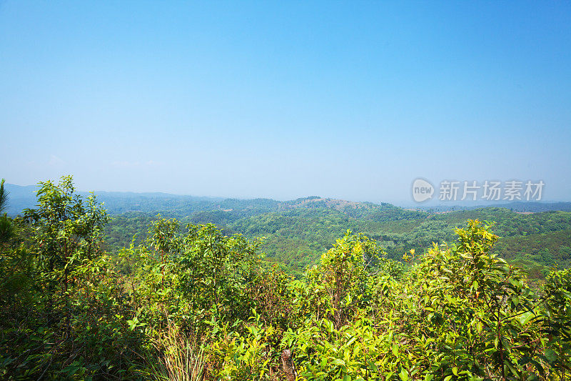 在清迈省Doi孟Sam sun拍摄的全景